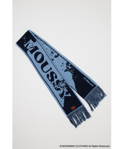 MOUSSY（マウジー）の「MOANDMO JACQUARD マフラー（ストール/ショール・レディース・マジェンタ/ネイビー・FREE）」の7枚目の写真
