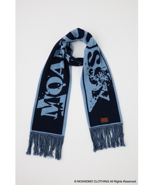 MOUSSY（マウジー）の「MOANDMO JACQUARD マフラー（ストール/ショール・レディース・マジェンタ/ネイビー・FREE）」の8枚目の写真