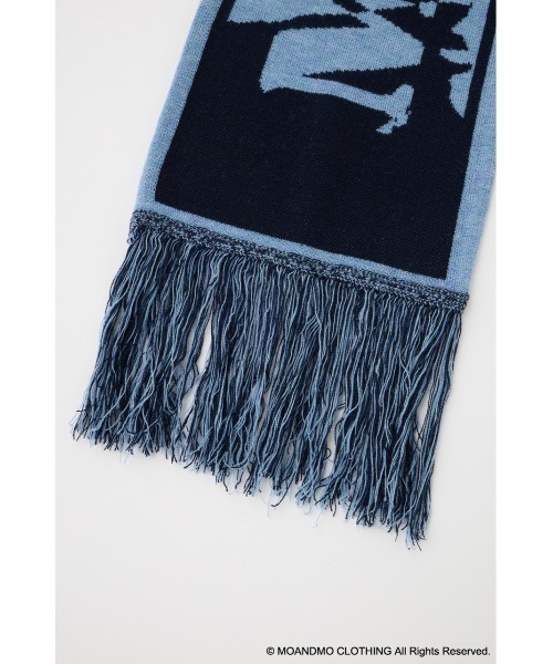 MOUSSY（マウジー）の「MOANDMO JACQUARD マフラー（ストール/ショール・レディース・マジェンタ/ネイビー・FREE）」の9枚目の写真