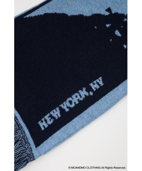 MOUSSY（マウジー）の「MOANDMO JACQUARD マフラー（ストール/ショール・レディース・マジェンタ/ネイビー・FREE）」の12枚目の写真