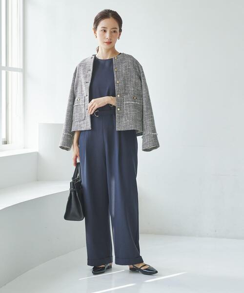 URBAN RESEARCH（アーバンリサーチ）の「『2サイズ展開』ベルト付きオールインワン（その他パンツ・レディース・ブラック/ネイビー・38/36）」の3枚目の写真