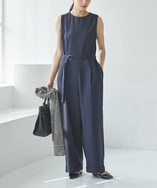URBAN RESEARCH（アーバンリサーチ）の「『2サイズ展開』ベルト付きオールインワン（その他パンツ・レディース・ブラック/ネイビー・38/36）」の4枚目の写真