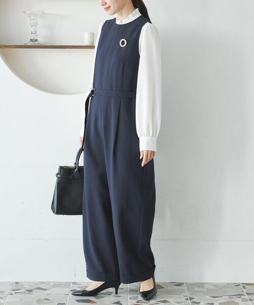 URBAN RESEARCH（アーバンリサーチ）の「『2サイズ展開』ベルト付きオールインワン（その他パンツ・レディース・ブラック/ネイビー・38/36）」の6枚目の写真