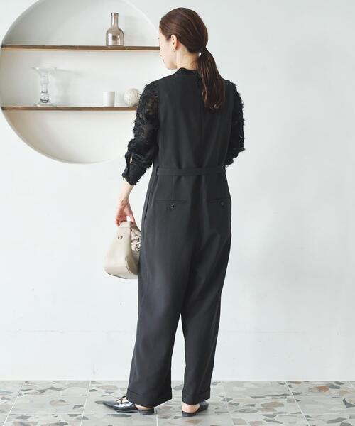 URBAN RESEARCH(アーバンリサーチ)の「『2サイズ展開』ベルト付きオールインワン(その他パンツ・レディース・ブラック/ネイビー・38/36)」の3枚目の写真
