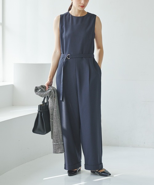 URBAN RESEARCH（アーバンリサーチ）の「ベルト付きオールインワン（その他パンツ・レディース・ブラック/ネイビー・38/36）」の13枚目の写真