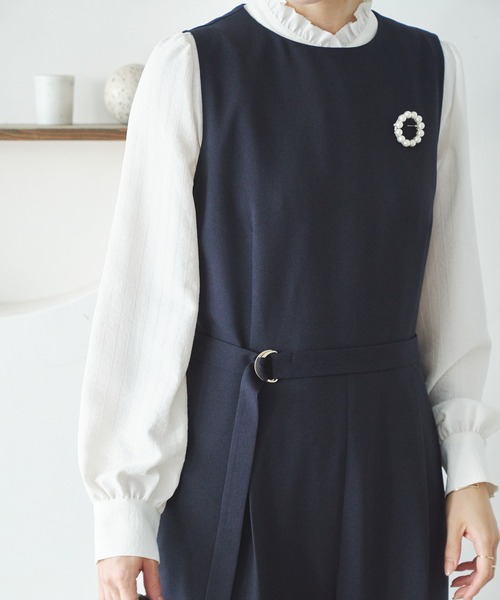 URBAN RESEARCH（アーバンリサーチ）の「ベルト付きオールインワン（その他パンツ・レディース・ブラック/ネイビー・38/36）」の10枚目の写真