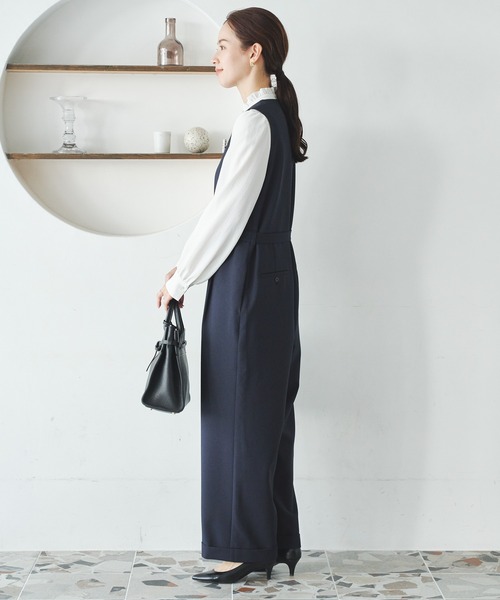 URBAN RESEARCH（アーバンリサーチ）の「ベルト付きオールインワン（その他パンツ・レディース・ブラック/ネイビー・38/36）」の14枚目の写真