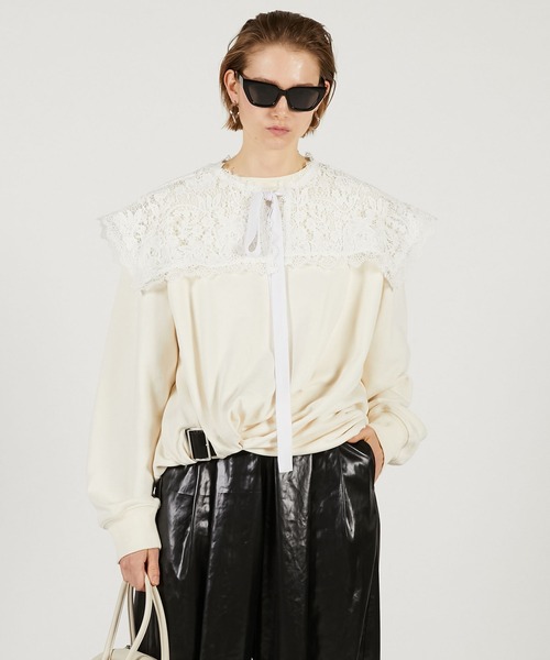 PRANK PROJECT（プランクプロジェクト）の「スクエアレースカラー / Square Lace Collar（付け襟・レディース・ブラック/ホワイト・FREE）」の5枚目の写真