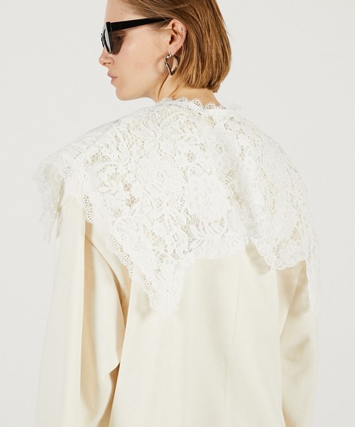 PRANK PROJECT（プランクプロジェクト）の「スクエアレースカラー / Square Lace Collar（付け襟・レディース・ブラック/ホワイト・FREE）」の7枚目の写真