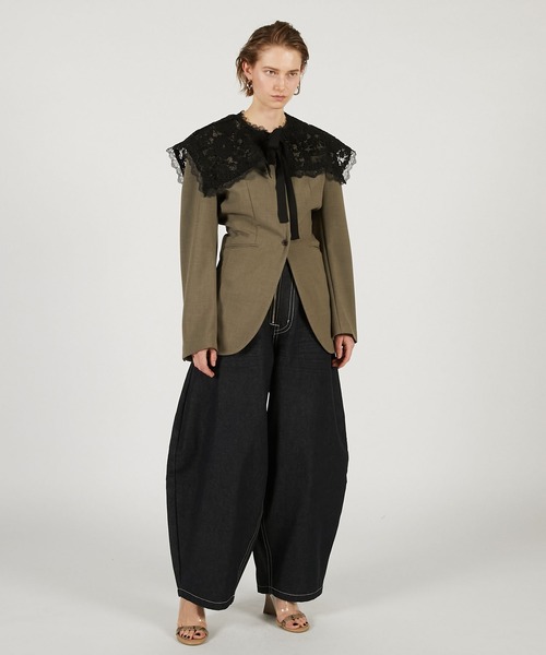 PRANK PROJECT（プランクプロジェクト）の「スクエアレースカラー / Square Lace Collar（付け襟・レディース・ブラック/ホワイト・FREE）」の4枚目の写真