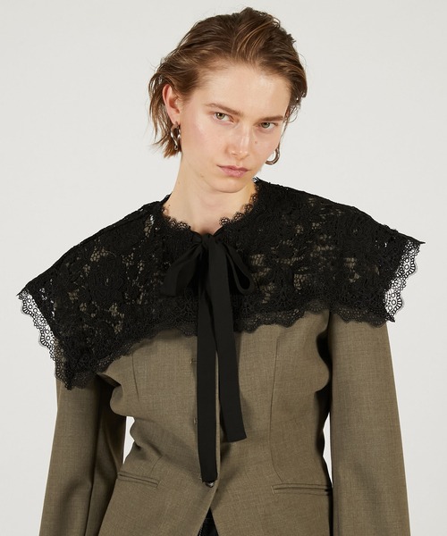 PRANK PROJECT（プランクプロジェクト）の「スクエアレースカラー / Square Lace Collar（付け襟・レディース・ブラック/ホワイト・FREE）」の9枚目の写真