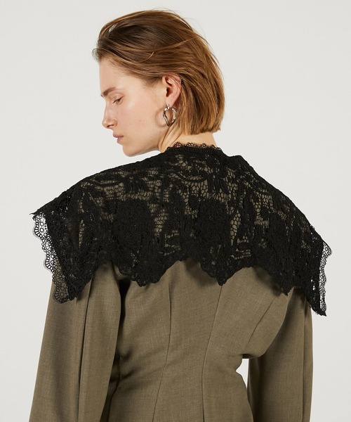 PRANK PROJECT（プランクプロジェクト）の「スクエアレースカラー / Square Lace Collar（付け襟・レディース・ブラック/ホワイト・FREE）」の12枚目の写真