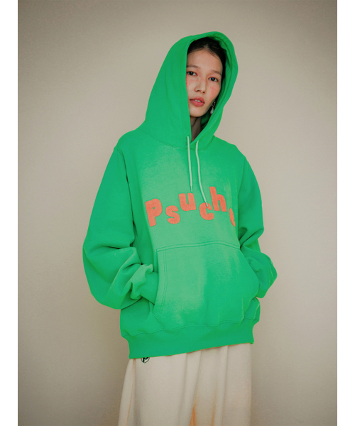 PSUCHE(プシュケ)の「LOGO OVERFIT HODDIE_PEA GREEN(パーカー・レディース・その他・MEDIUM/LARGE)」の3枚目の写真
