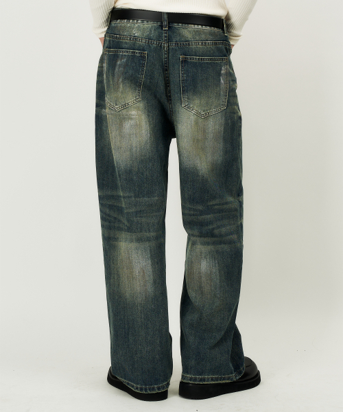 DWSE(ディーダブリューエスイー)の「フェイドワイドデニムパンツ(ブルー)(デニムパンツ・メンズ・その他・SMALL/MEDIUM/LARGE/X-LARGE)」の3枚目の写真