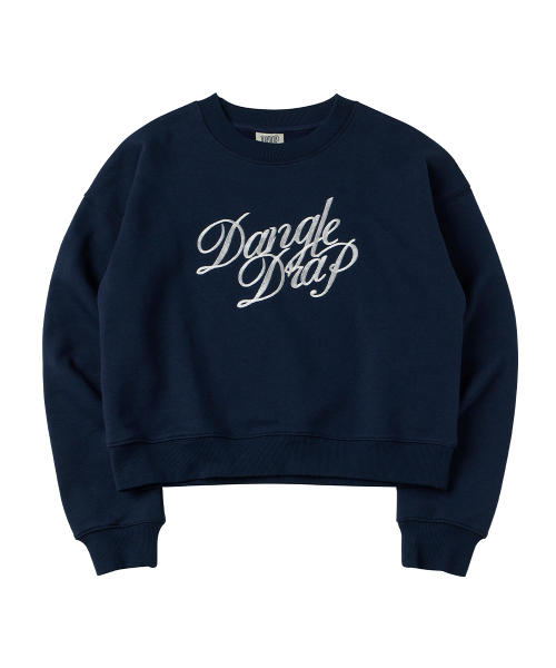 DANGLEDROP(ダングルドロップ)の「DGDPレタリング刺繍クロップスウェット_ネイビー(スウェット・レディース・その他・SMALL/MEDIUM)」の2枚目の写真