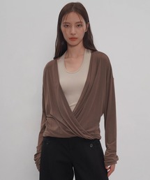 EIGHTHMONTH（エイスマンス）の「クロスドレープレイヤードトップス EM25a150【EIGHTHMONTH】（Tシャツ/カットソー）」