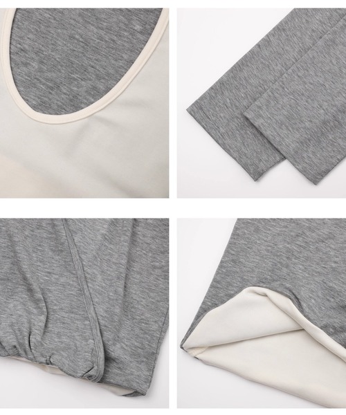 EIGHTHMONTH(エイスマンス)の「クロスドレープレイヤードトップス EM25a150【EIGHTHMONTH】(Tシャツ/カットソー・レディース・ブラウン/グレー・M/S)」の22枚目の写真