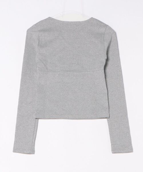 esutoreja(エストレジャ)の「カシュクールトップス(Tシャツ/カットソー・レディース・グレー/アイボリー/ブラック・FREE)」の14枚目の写真