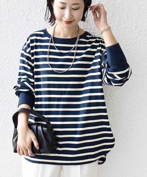 SHIPS別注】TENNESSEE:〈洗濯機可能〉ワイド ボーダー TEE（Tシャツ