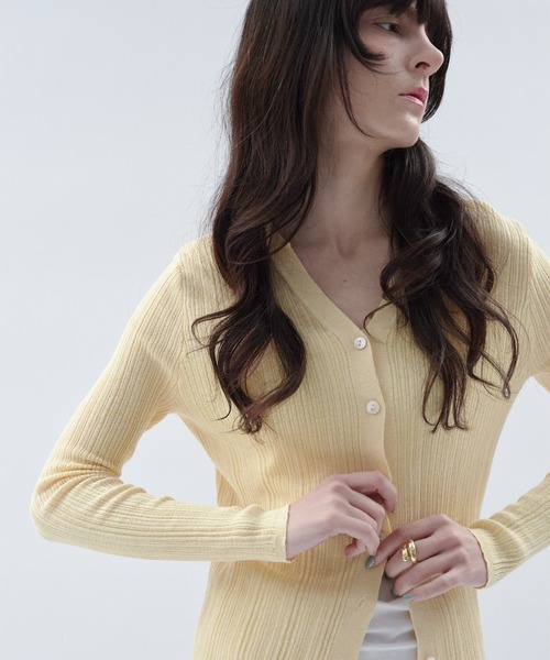 Shelly island（シェリーアイランド）の「スキッパーカーディガン（カーディガン/ボレロ・レディース・ブラウン/ホワイト/イエロー・FREE）」の7枚目の写真