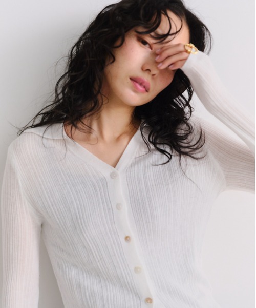 Shelly island（シェリーアイランド）の「スキッパーカーディガン（カーディガン/ボレロ・レディース・ブラウン/ホワイト/イエロー・FREE）」の18枚目の写真