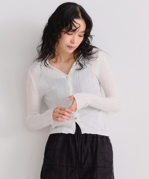 Shelly island（シェリーアイランド）の「スキッパーカーディガン（カーディガン/ボレロ・レディース・ブラウン/ホワイト/イエロー・FREE）」の22枚目の写真