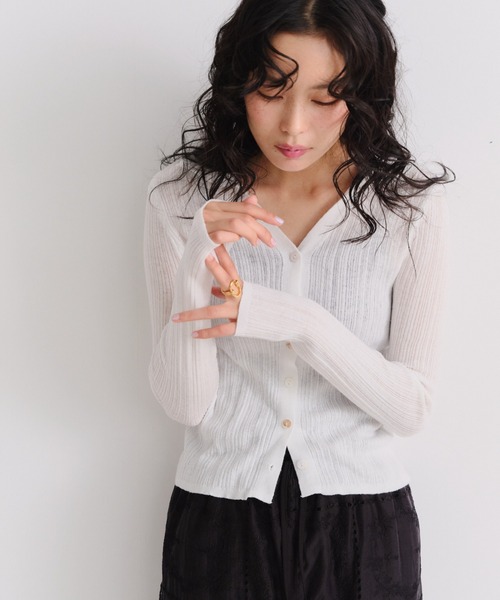 Shelly island（シェリーアイランド）の「スキッパーカーディガン（カーディガン/ボレロ・レディース・ブラウン/ホワイト/イエロー・FREE）」の19枚目の写真