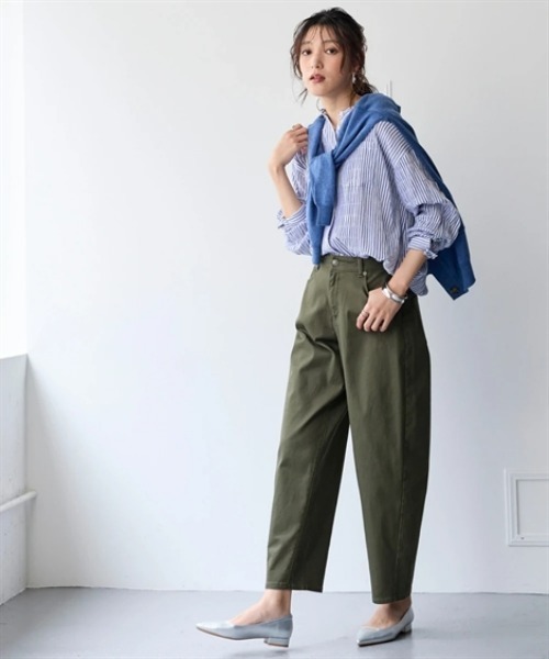 nissen（ニッセン）の「すごのびストレッチツイルカーブパンツ（ゆったりヒップ）＜大きいサイズ有＞（その他パンツ・レディース・モカ/ライトベージュ/カーキ/ブラック・LL/L/M/S）」の8枚目の写真