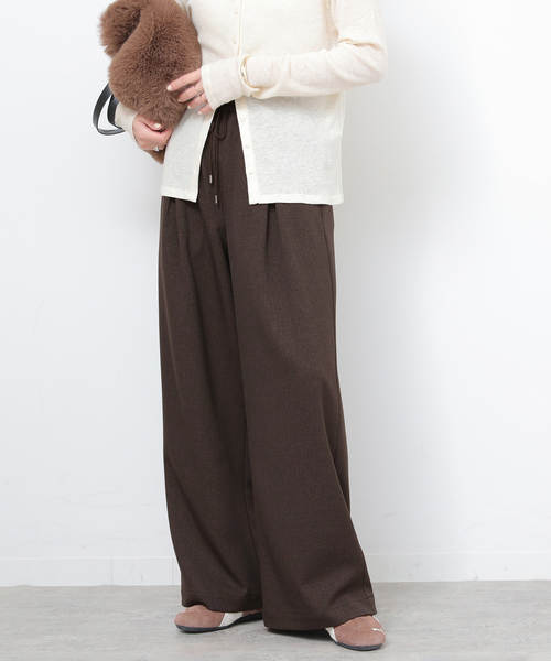 JOURNAL STANDARD relume(ジャーナルスタンダード レリューム)の「ストレッチメランジツイルイージーパンツ(その他パンツ・レディース・ブラウン/ホワイト/ブラック・36/38)」の1枚目の写真