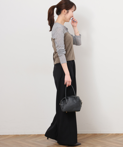JOURNAL STANDARD relume(ジャーナルスタンダード レリューム)の「ストレッチメランジツイルイージーパンツ(その他パンツ・レディース・ブラウン/ホワイト/ブラック・36/38)」の5枚目の写真