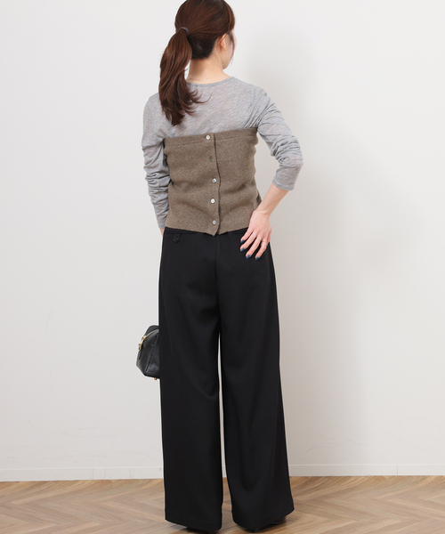 JOURNAL STANDARD relume(ジャーナルスタンダード レリューム)の「ストレッチメランジツイルイージーパンツ(その他パンツ・レディース・ブラウン/ホワイト/ブラック・36/38)」の6枚目の写真