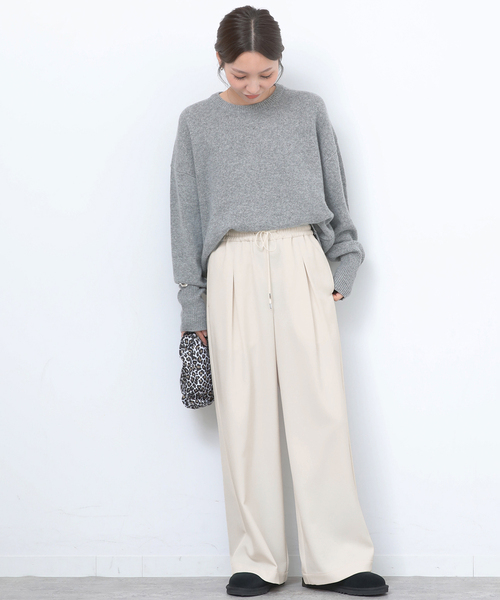 JOURNAL STANDARD relume(ジャーナルスタンダード レリューム)の「ストレッチメランジツイルイージーパンツ(その他パンツ・レディース・ブラウン/ホワイト/ブラック・36/38)」の12枚目の写真