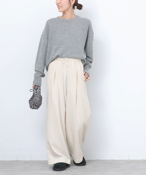 JOURNAL STANDARD relume(ジャーナルスタンダード レリューム)の「ストレッチメランジツイルイージーパンツ(その他パンツ・レディース・ブラウン/ホワイト/ブラック・36/38)」の13枚目の写真