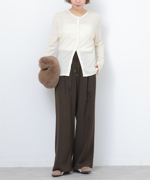 JOURNAL STANDARD relume(ジャーナルスタンダード レリューム)の「ストレッチメランジツイルイージーパンツ(その他パンツ・レディース・ブラウン/ホワイト/ブラック・36/38)」の20枚目の写真