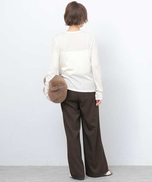 JOURNAL STANDARD relume(ジャーナルスタンダード レリューム)の「ストレッチメランジツイルイージーパンツ(その他パンツ・レディース・ブラウン/ホワイト/ブラック・36/38)」の22枚目の写真