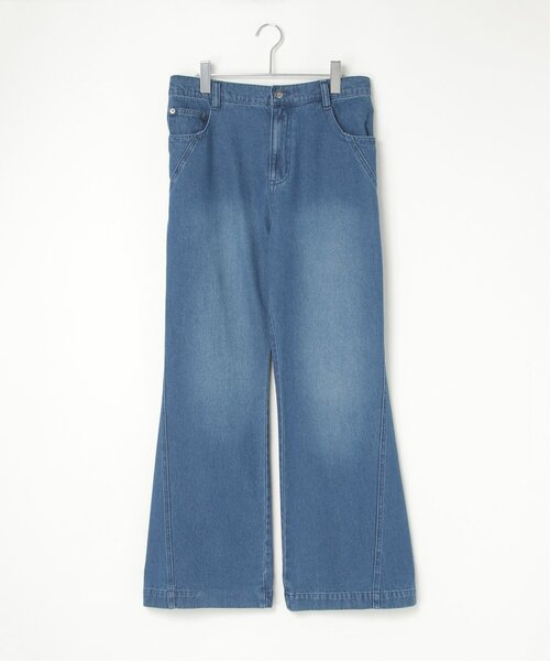 NO NEED(ノーニード)の「フレアデニムパンツ(デニムパンツ・メンズ・ネイビー/ブラック/サックスブルー・M/L/LL)」の11枚目の写真