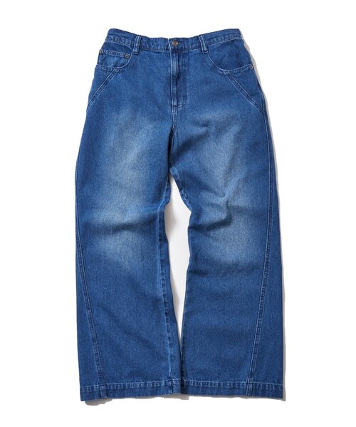 NO NEED(ノーニード)の「フレアデニムパンツ(デニムパンツ・メンズ・ネイビー/ブラック/サックスブルー・M/L/LL)」の3枚目の写真