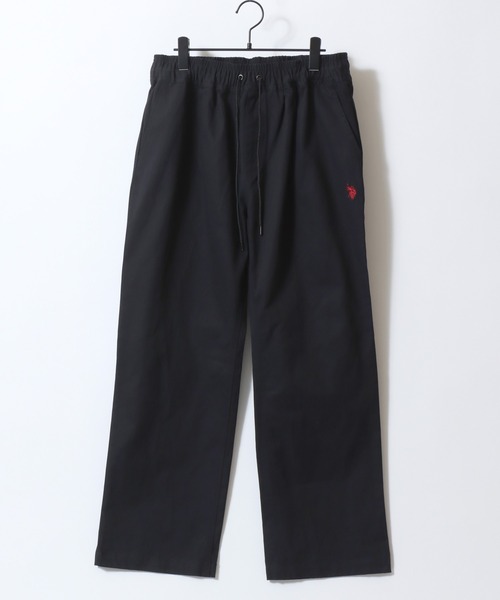 U.S. POLO ASSN.(ユーエスポロアッスン)の「U.S. POLO ASSN./ユーエスポロアッスン ワンポイント刺繍 ツイル 2タック ワイドパンツ イージーパンツ(チノパンツ・メンズ・ベージュ/ブラック/アイボリー・L/M)」の6枚目の写真