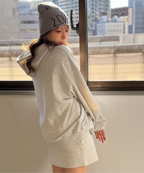 GORGE(ゴージ)の「《USAロゴ×星条旗袖刺繍》裏毛ZIPパーカー/秋冬春 セットアップ可(パーカー・レディース・オートミール/ネイビー/ブラック・F)」の12枚目の写真
