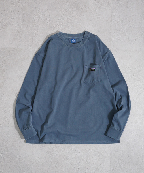 GERRY（ジェリー）の「GERRY ピグメント胸ポケットロンTEE（Tシャツ/カットソー・メンズ・ベージュ/グリーン/ブラック/ネイビー系・MEDIUM/LARGE/X-LARGE）」の4枚目の写真