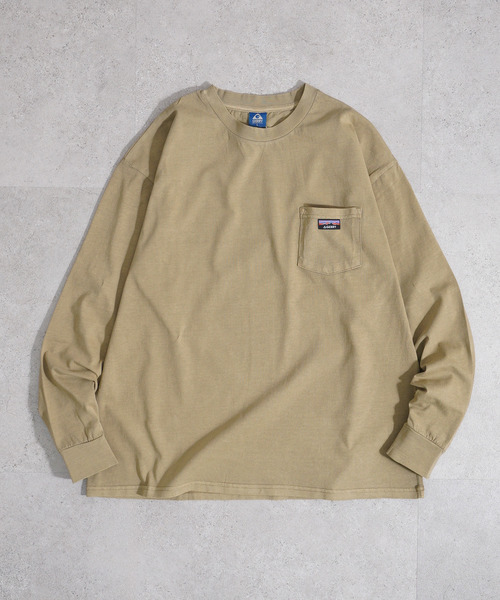 GERRY（ジェリー）の「GERRY ピグメント胸ポケットロンTEE（Tシャツ/カットソー・メンズ・ベージュ/グリーン/ブラック/ネイビー系・MEDIUM/LARGE/X-LARGE）」の2枚目の写真