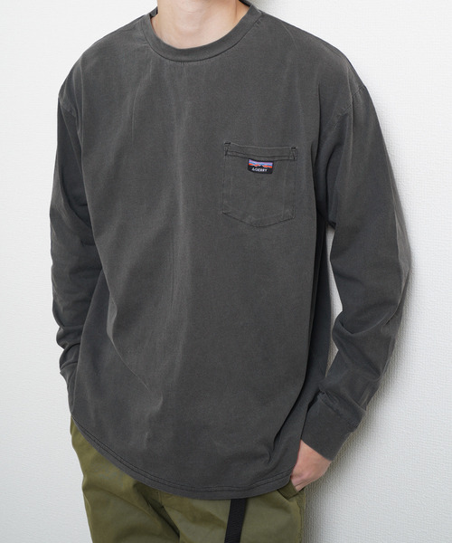 GERRY（ジェリー）の「GERRY ピグメント胸ポケットロンTEE（Tシャツ/カットソー・メンズ・ベージュ/グリーン/ブラック/ネイビー系・MEDIUM/LARGE/X-LARGE）」の8枚目の写真