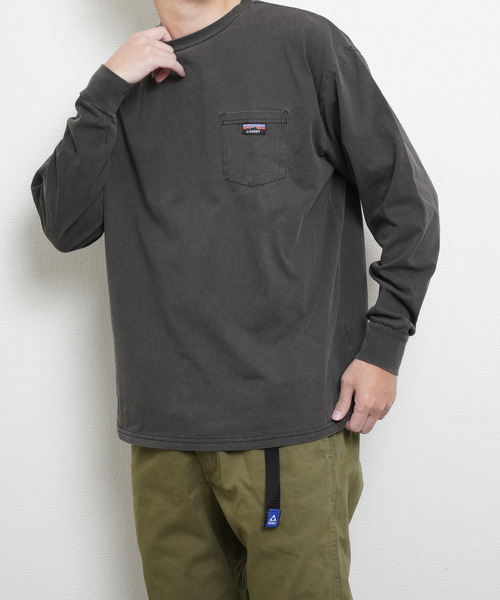 GERRY（ジェリー）の「GERRY ピグメント胸ポケットロンTEE（Tシャツ/カットソー・メンズ・ベージュ/グリーン/ブラック/ネイビー系・MEDIUM/LARGE/X-LARGE）」の11枚目の写真