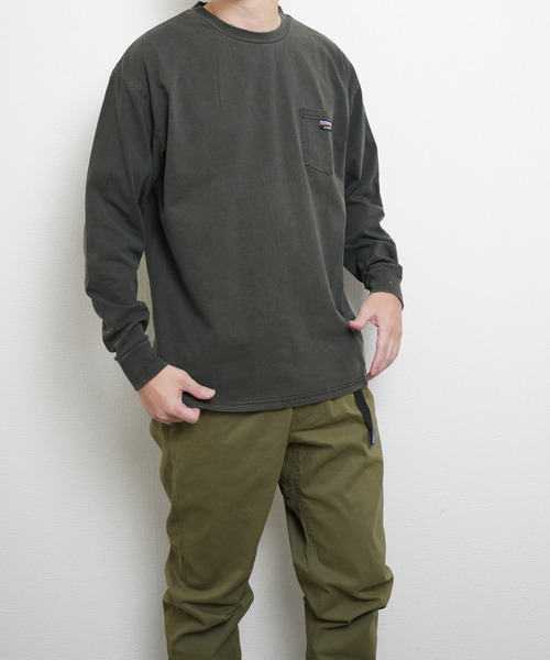 GERRY（ジェリー）の「GERRY ピグメント胸ポケットロンTEE（Tシャツ/カットソー・メンズ・ベージュ/グリーン/ブラック/ネイビー系・MEDIUM/LARGE/X-LARGE）」の12枚目の写真