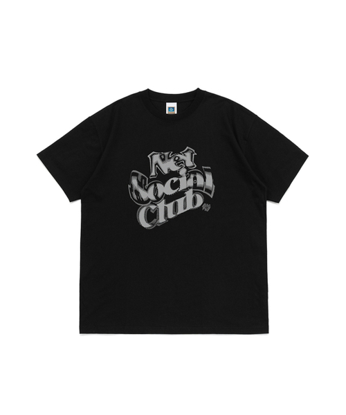 NET SOCIAL CLUB(ネットソーシャルクラブ)の「ブラーリーロゴ半袖Tシャツ(ブラック)(Tシャツ/カットソー・レディース・ブラック・M/L/S/XL)」の1枚目の写真