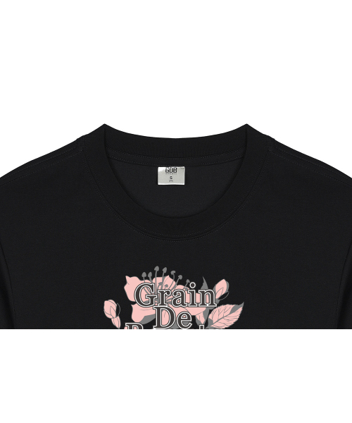 GRAIN DE BEAUTE（グランデボーテ）の「SIGNATURE T-SHIRT 03 [BLACK]（Tシャツ/カットソー・レディース・ブラック・S/M/L/XL）」の4枚目の写真