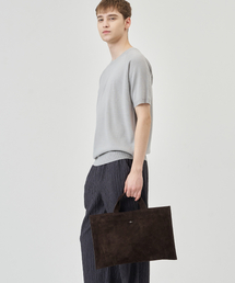 THE-ABON（エイボン）の「天然牛革スクエアトートバッグブラウン（トートバッグ）」