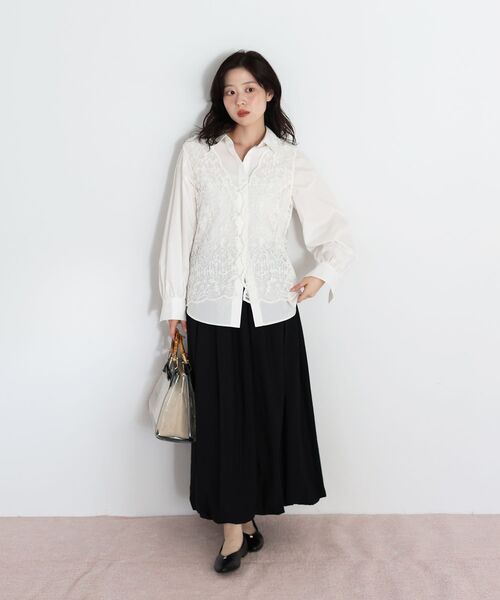 le.coeur blanc(ルクールブラン)の「バルーンスカート(スカート・レディース・ブラック/ライトベージュ・38)」の10枚目の写真