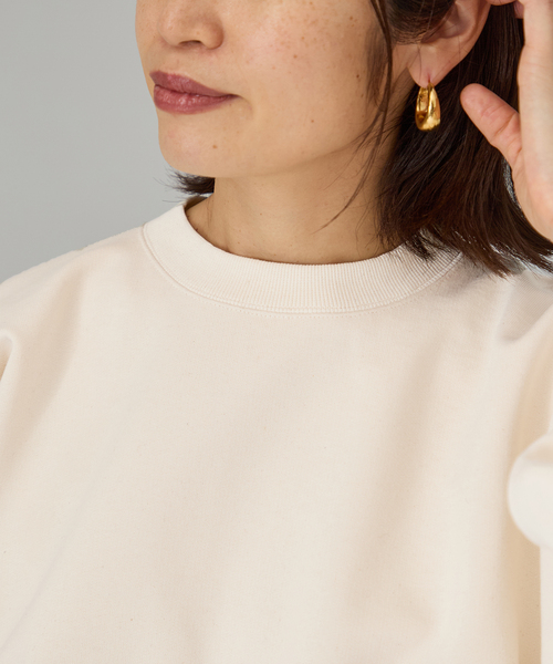 VERMEIL par iena（ヴェルメイユパーイエナ）の「《WEB限定》シルケットコットンスウェット（Tシャツ/カットソー・レディース・ブラック/アイボリー・FREE）」の13枚目の写真