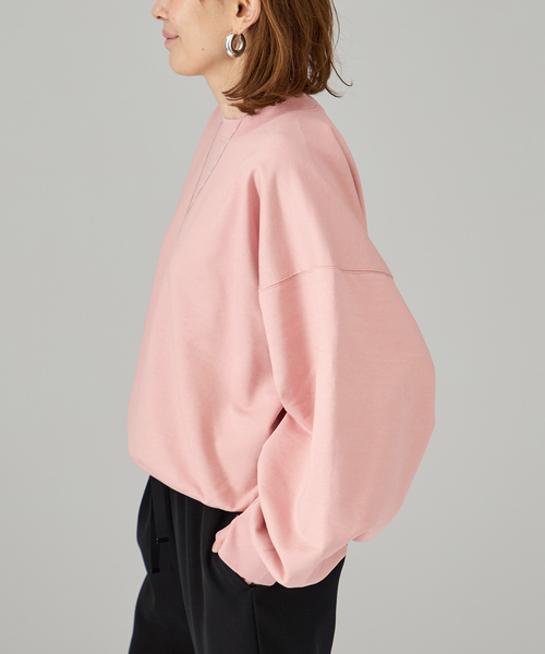 VERMEIL par iena（ヴェルメイユパーイエナ）の「《WEB限定》シルケットコットンスウェット（Tシャツ/カットソー・レディース・ブラック/アイボリー・FREE）」の19枚目の写真